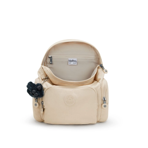 Mochila Kipling City Zip S beige - Imagen 3